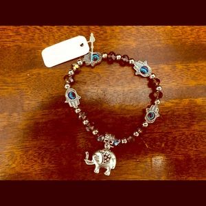 Silver charm bracelet